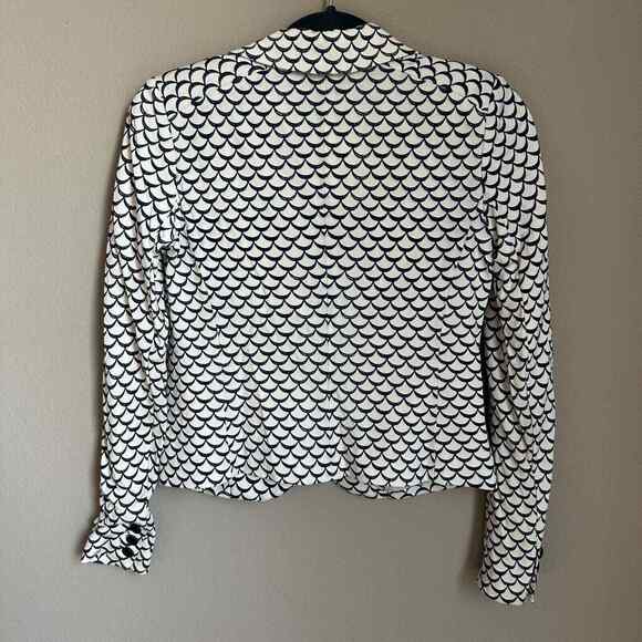 Tory Burch Hayley Scallop Blazer Single Button Pockets Nina Dobrev Women's XS - Picture 2 of 10